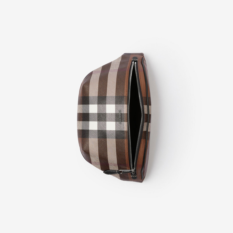Check and Leather Bum Bag 4