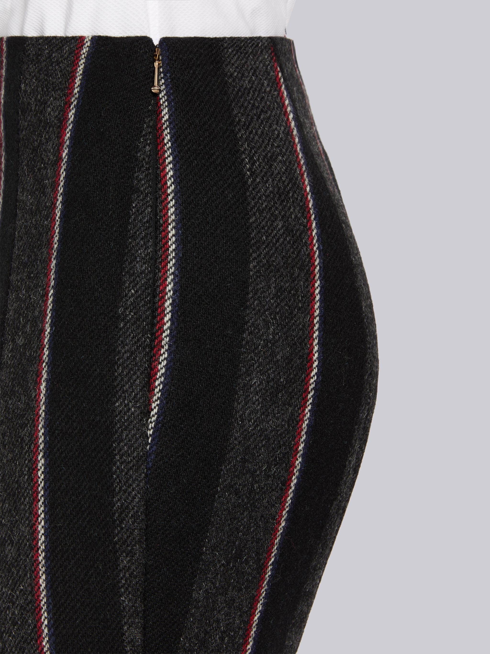 Black Stripe British Wool Woven Legging - 5