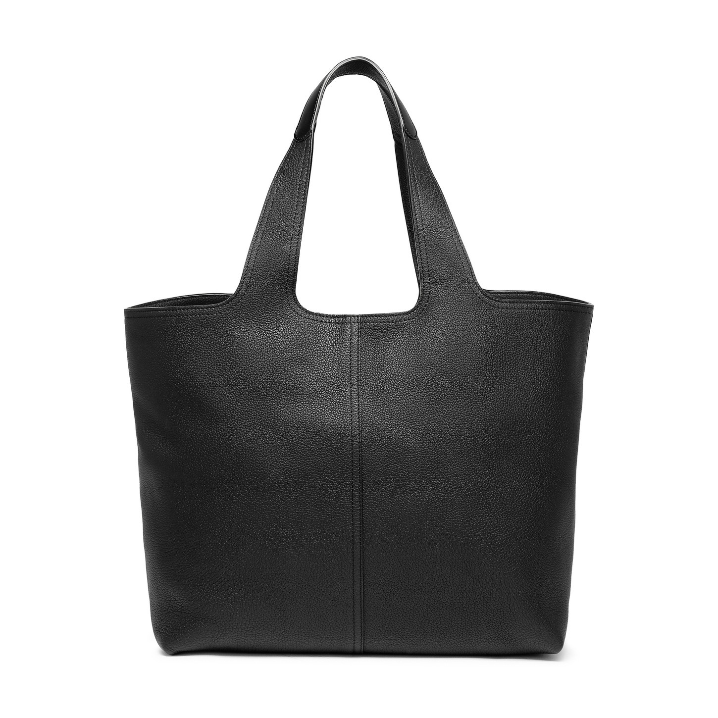 Black tumbled leather shoulder bag - 5