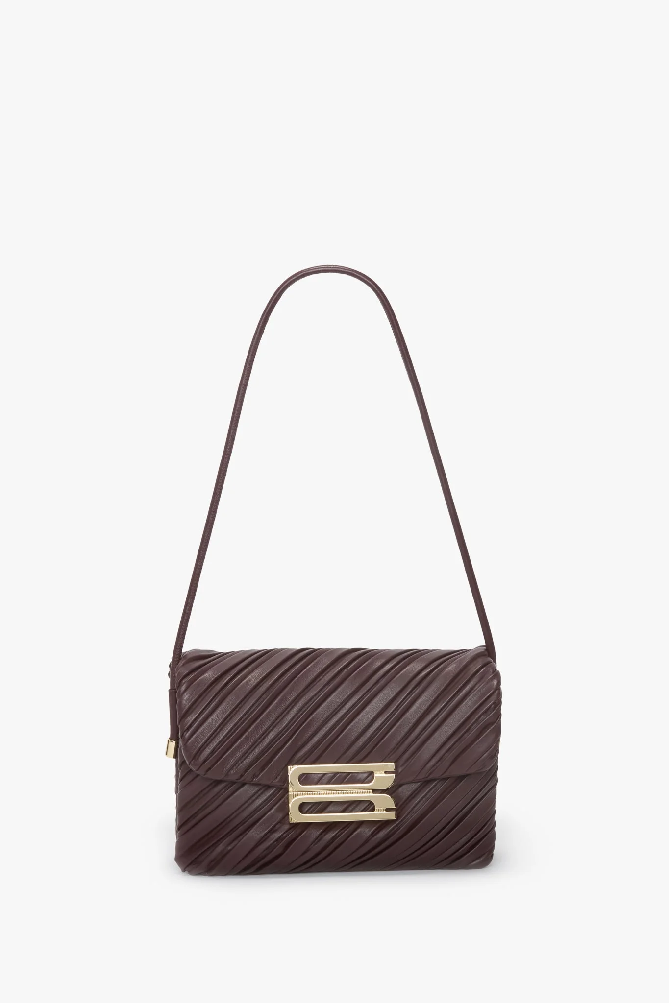 Soft Dorian Bag In Burgundy Pleated Leather - 1