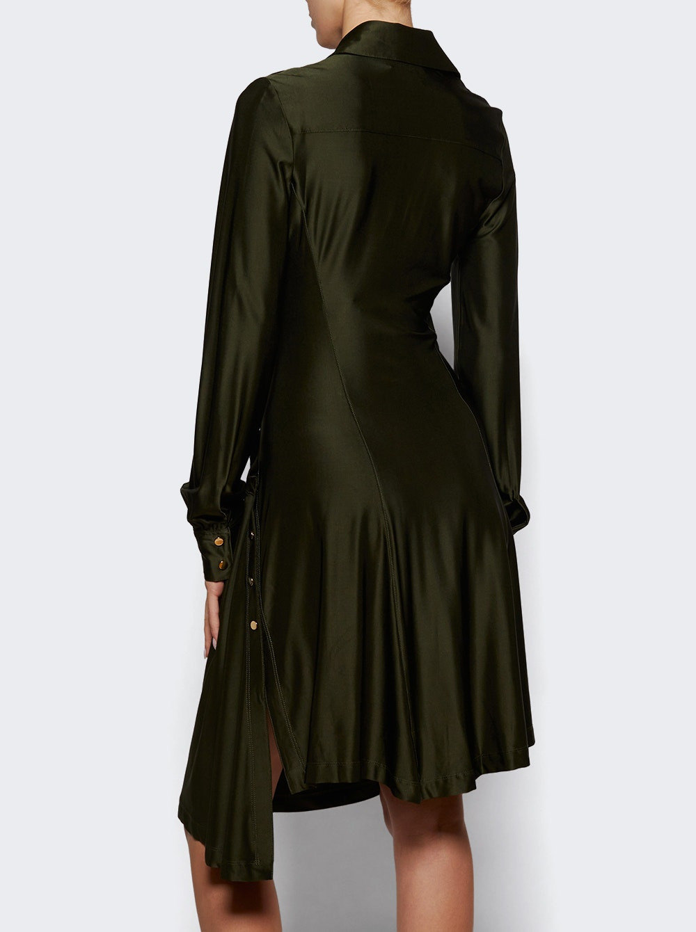 Draped Dress Khaki Green - 4