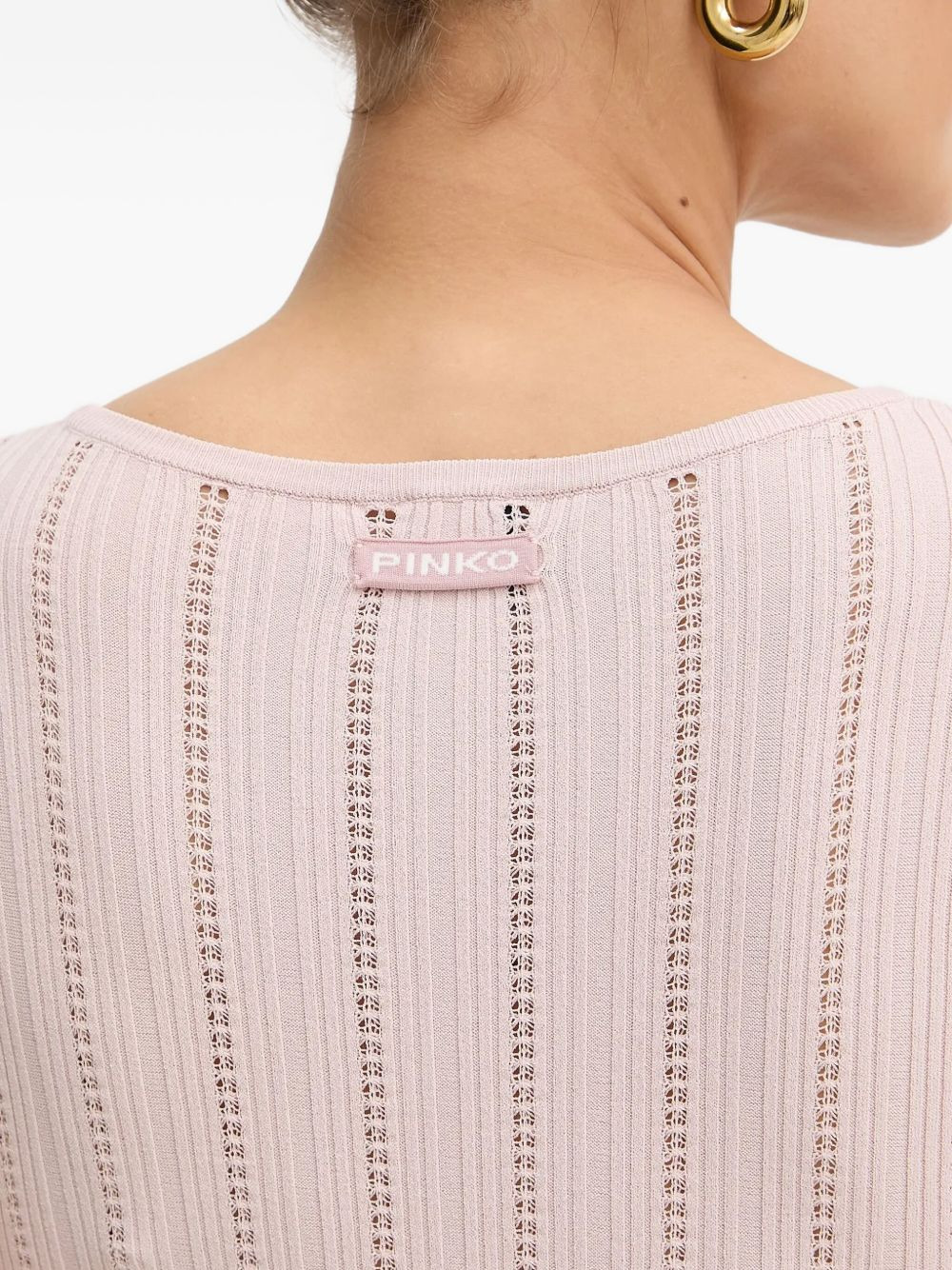 ribbed side-split midi dress - 5