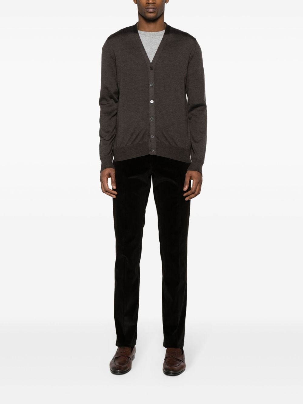 corduroy straight-leg trousers - 2