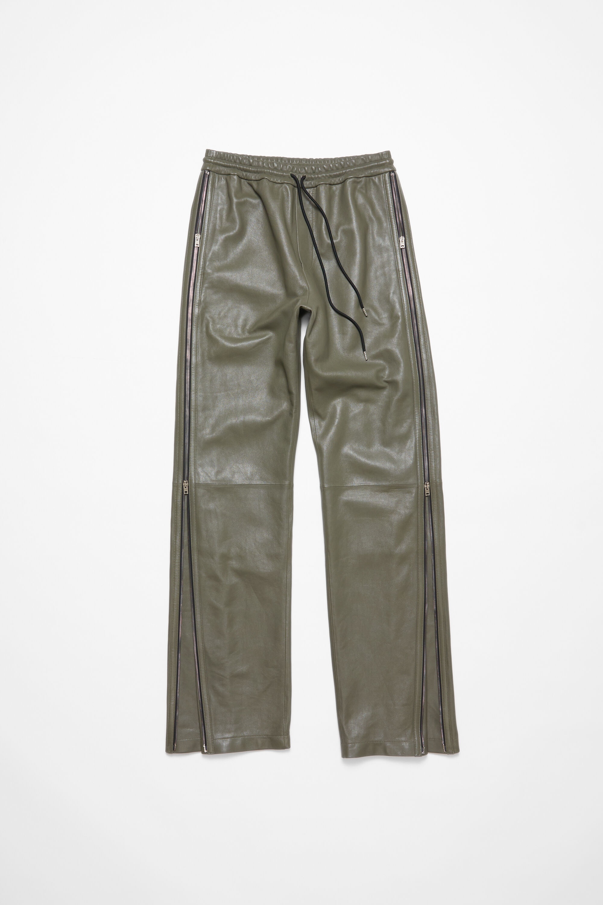Leather trousers - Dusty green - 7