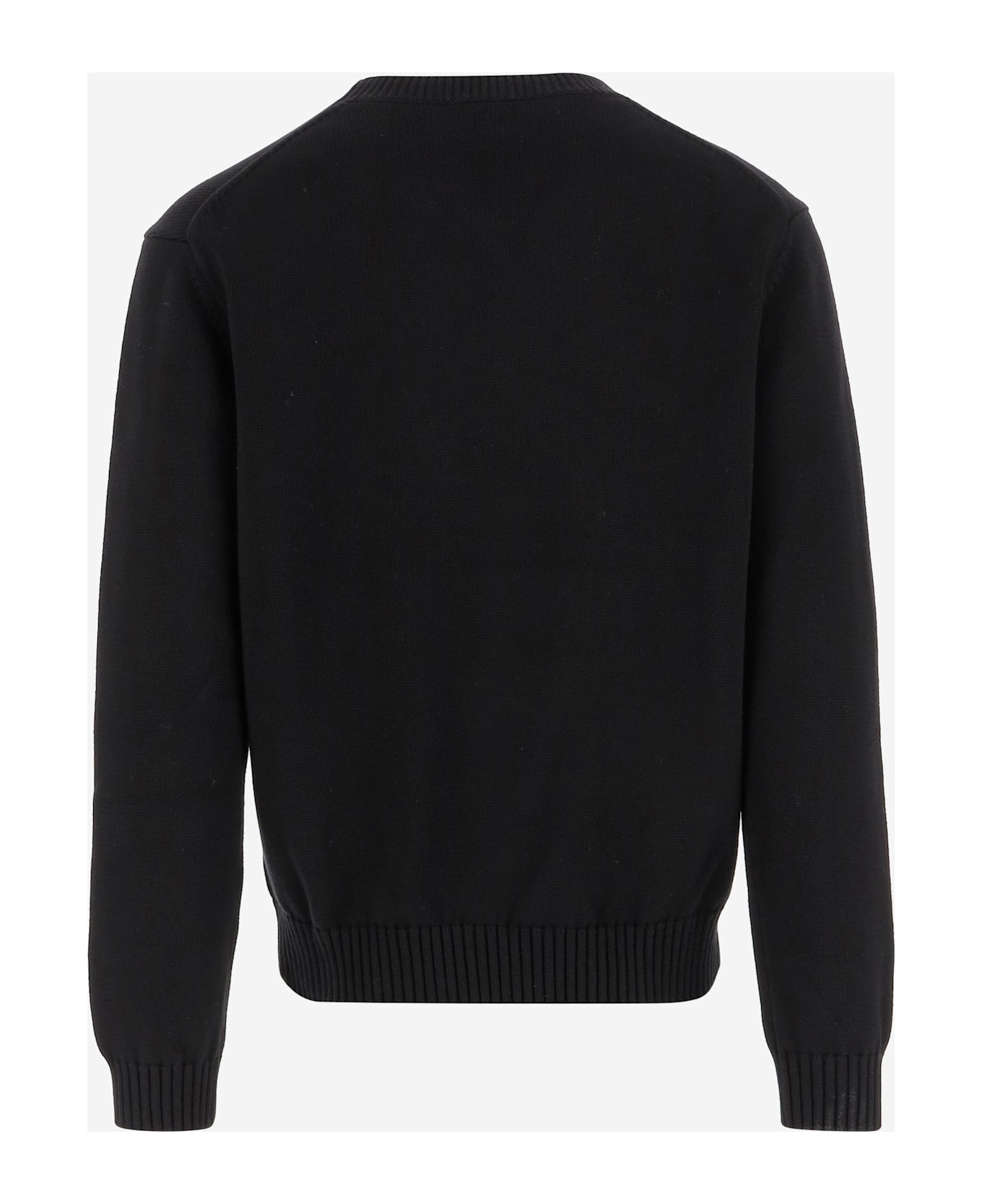 Black Cotton Knitwear - 2