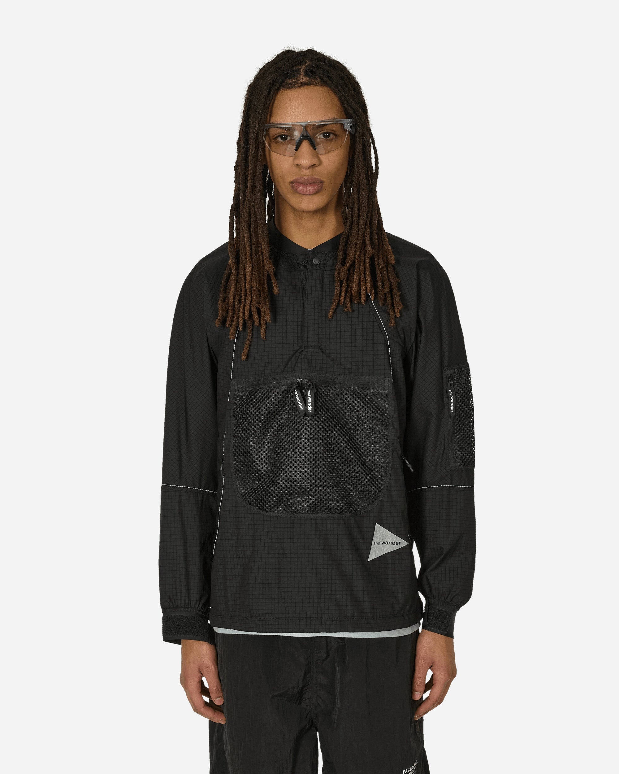 Breath Rip Pullover Jacket Black - 1