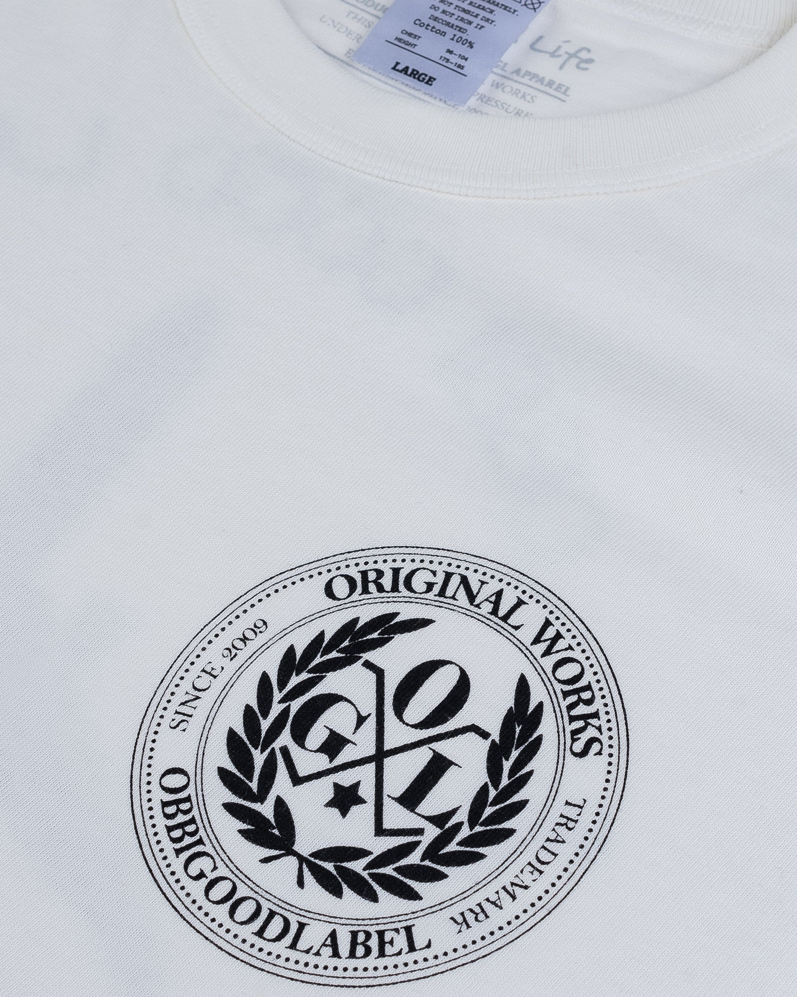 OGL-TEE-LOT20-FMT-CRM OGL 6.2oz Ringspun T-shirt - Silkscreen Printed 'Fly Me To The Moon' - Cream - 6
