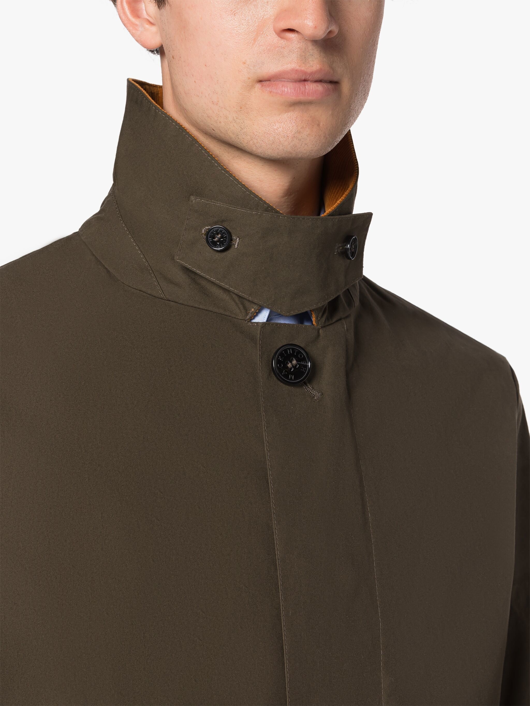 NORFOLK KHAKI BROWN WAXED COTTON COAT - 5