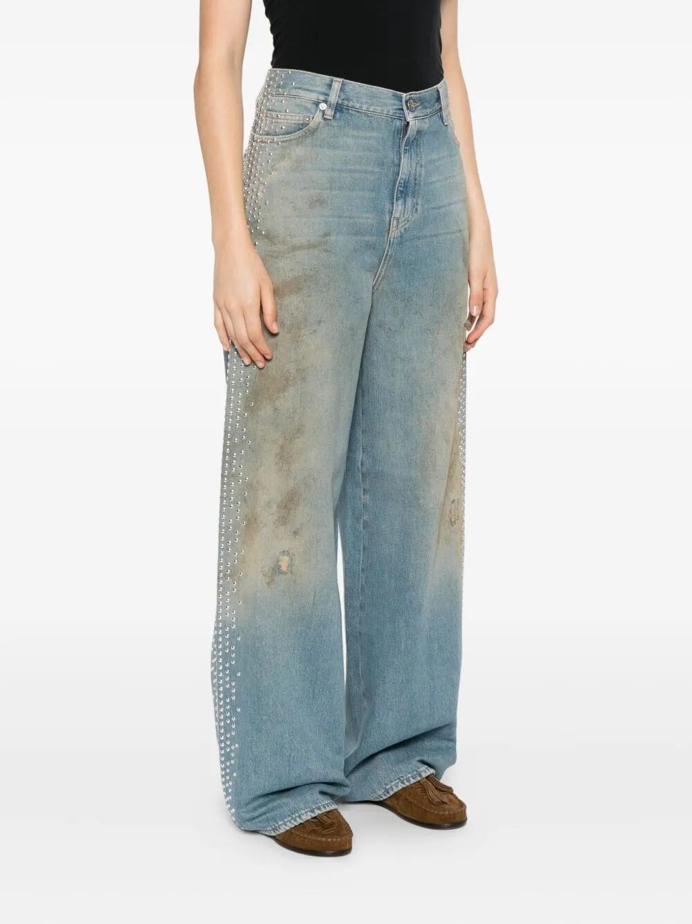 `Journey` `Melody` Boyfriend Jeans With Studs On Side - 3