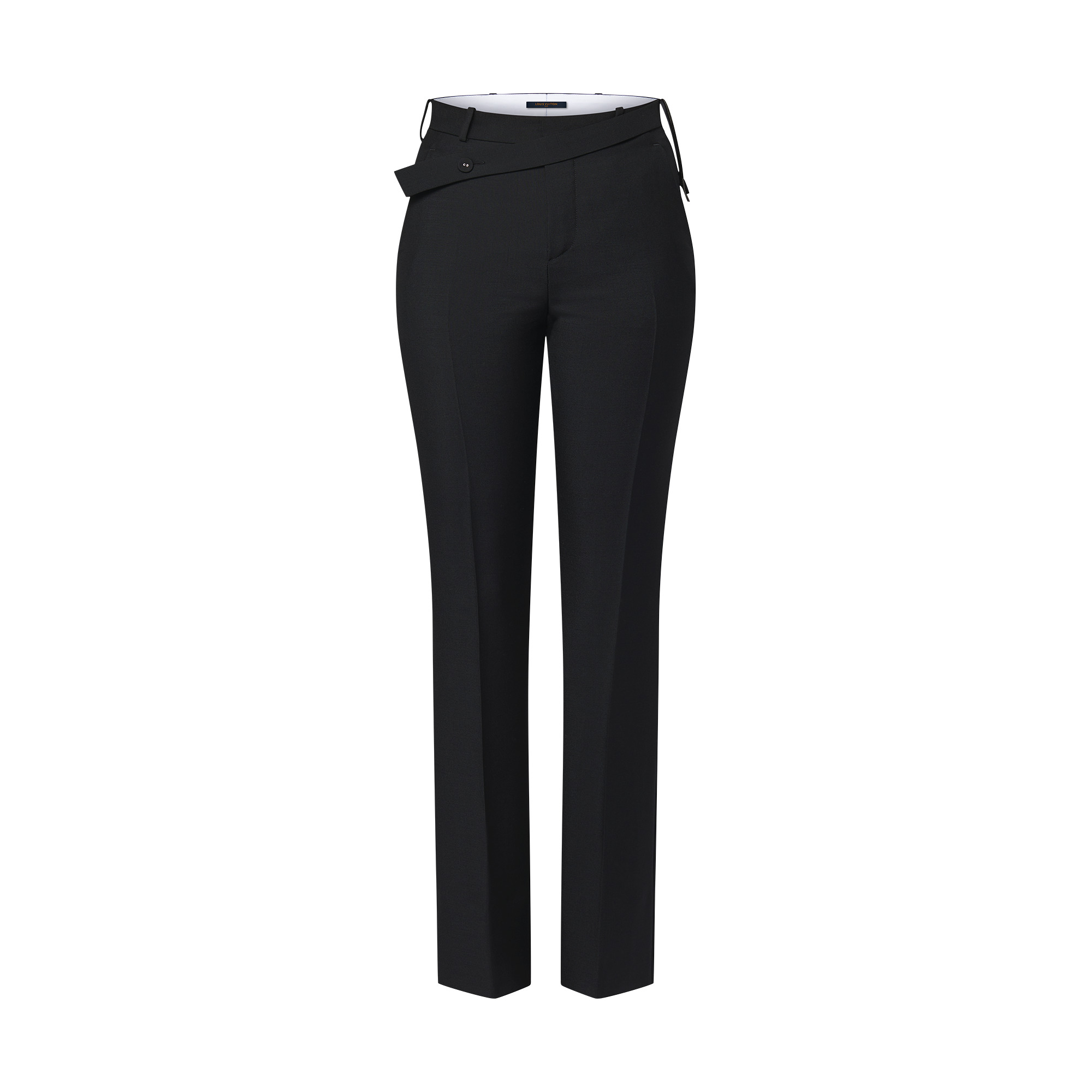 Asymmetrical Belt Tailored Pants - 1