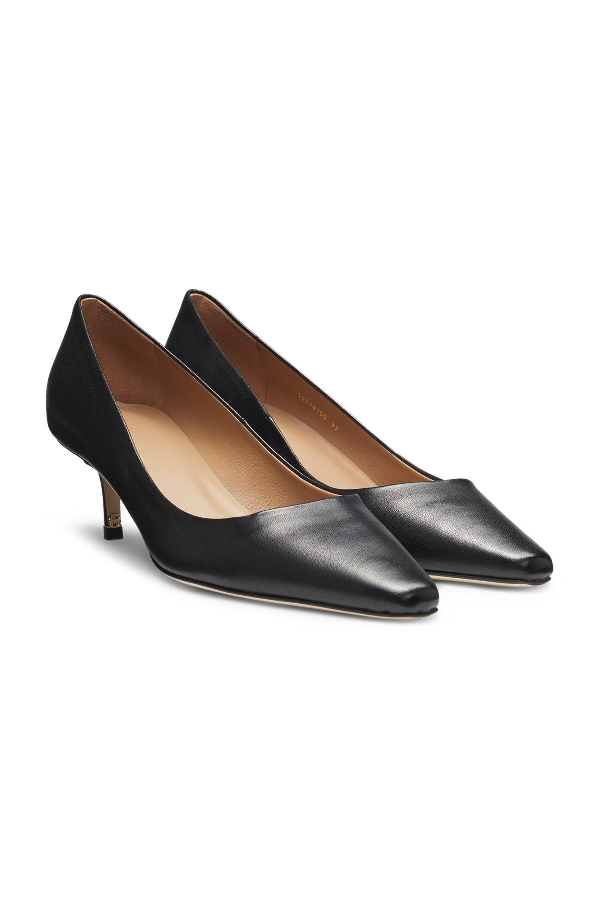 NAPPA-LEATHER PUMPS WITH DOUBLE B MONOGRAM - 2