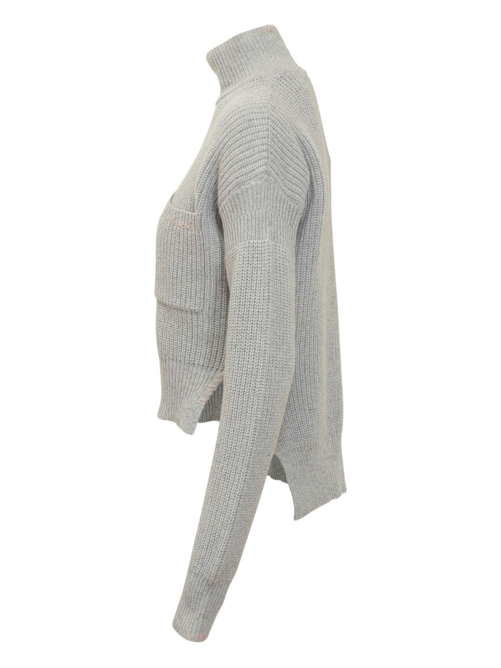 turtleneck pocket sweater - 3