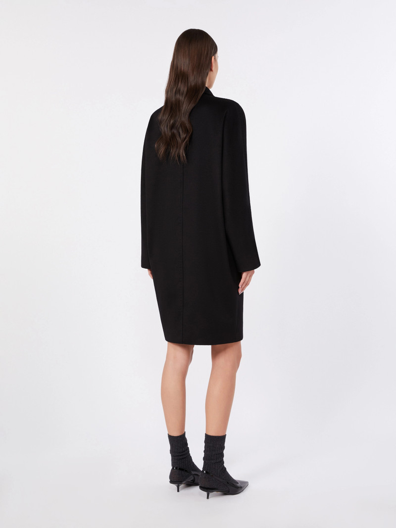 MASTRO Double-breasted wool broadcloth coat - BLACK 4