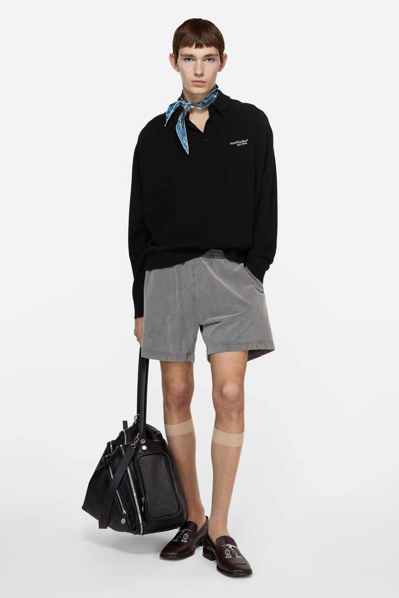 Acne Studios Wool knit polo - Black outlook