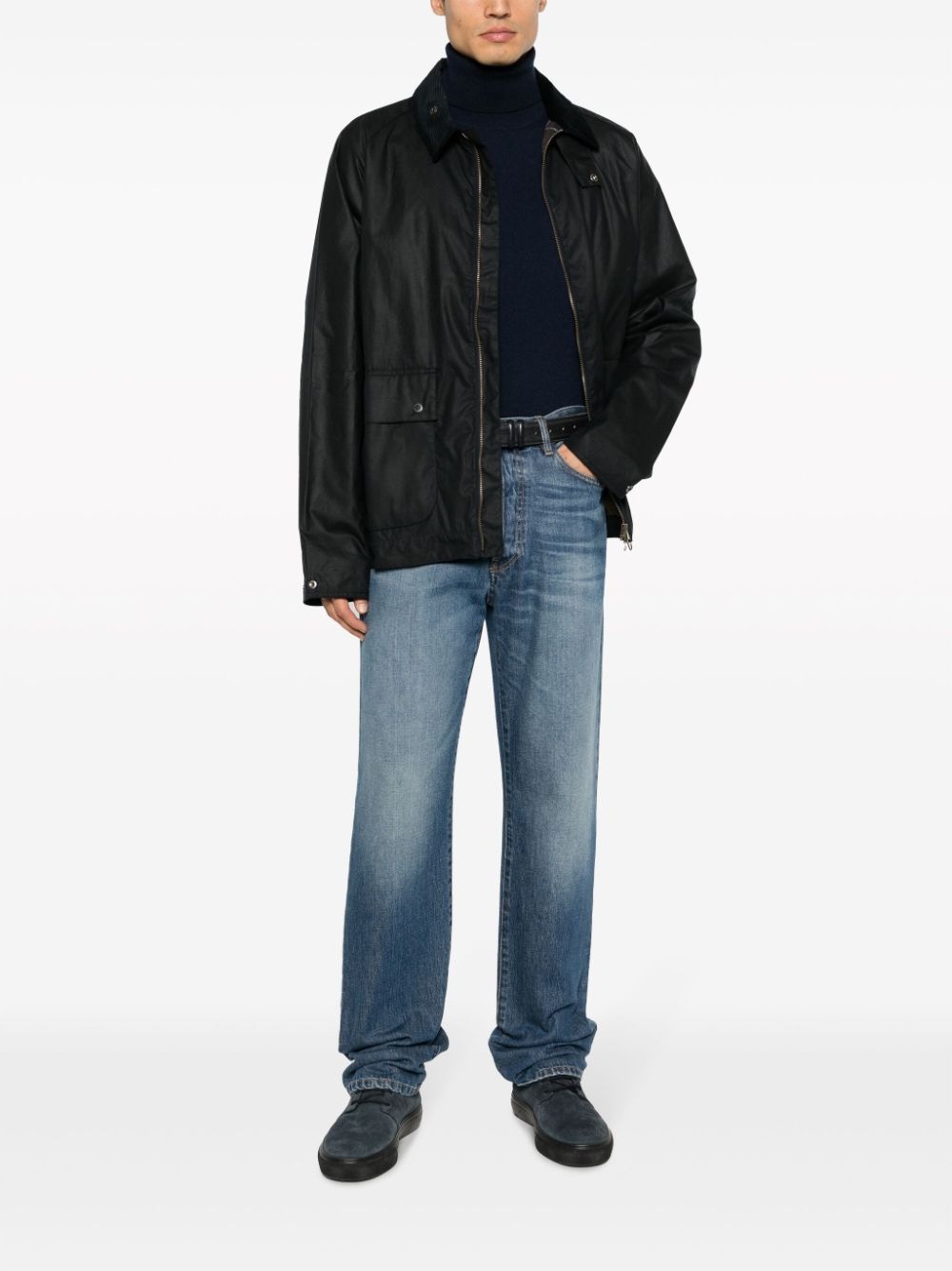 corduroy-collar cotton jacket - 2