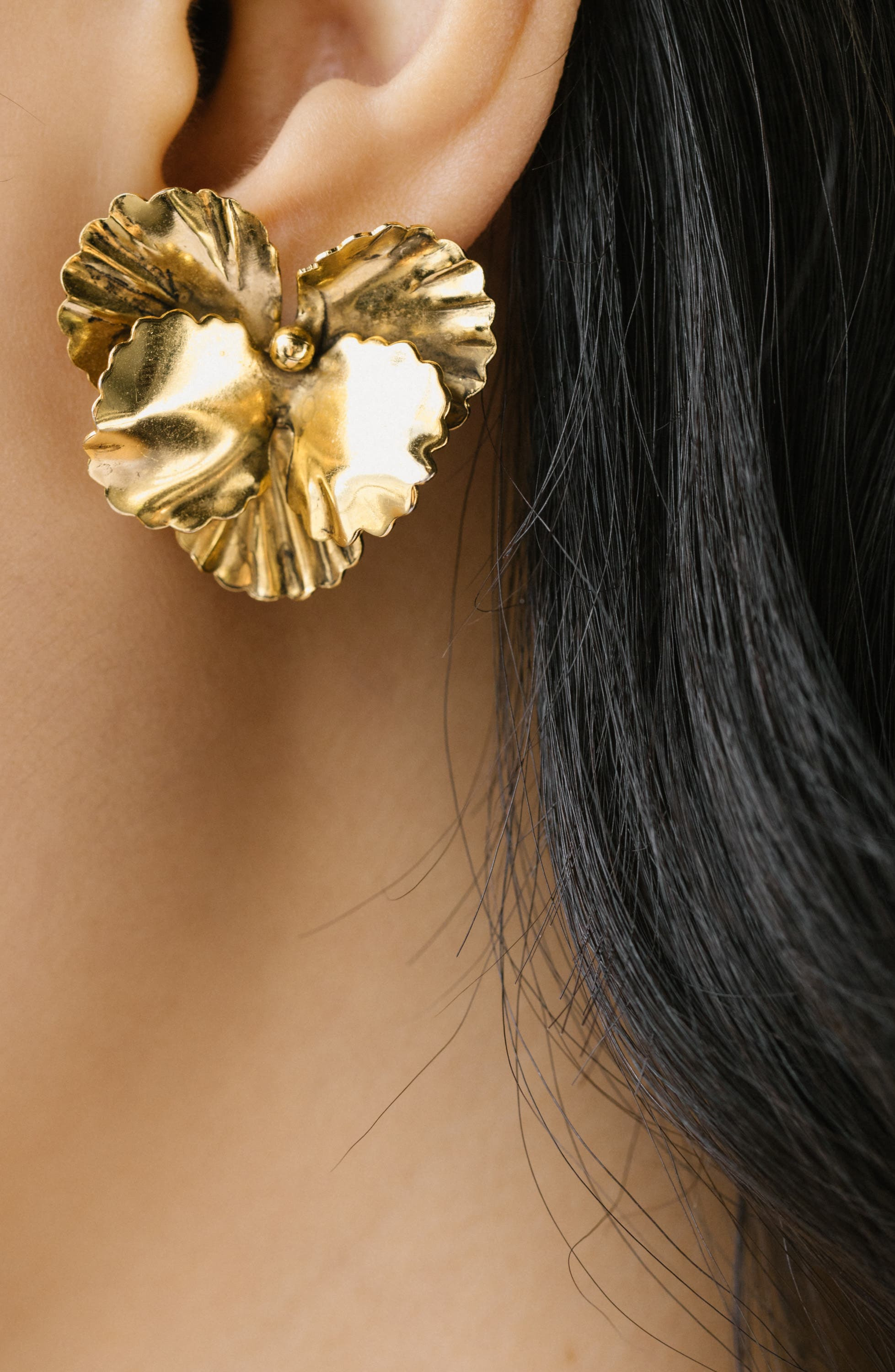 Jennifer Behr Pansy Earrings in Gold at Nordstrom - 2