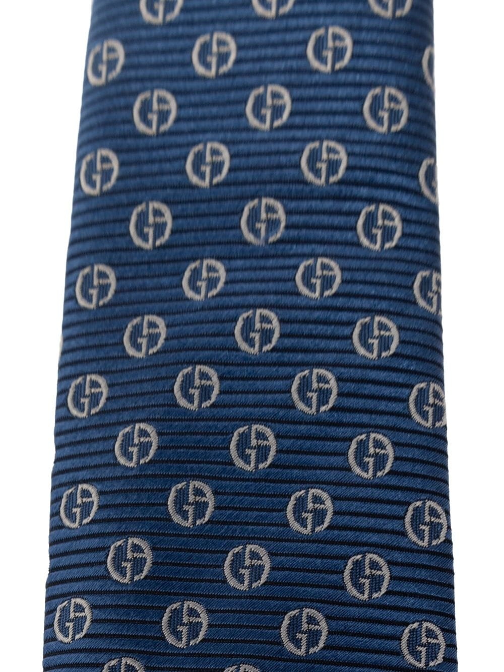 monogram-pattern silk tie - 2