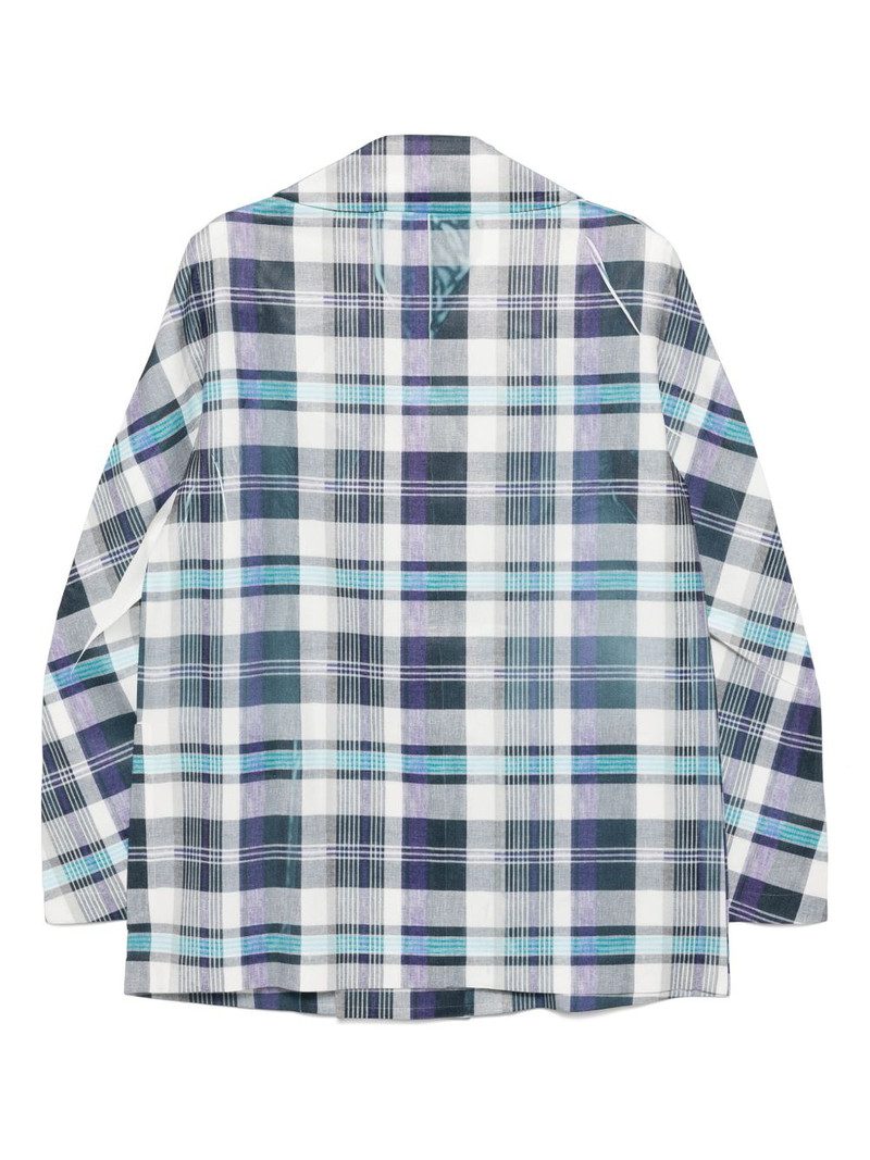 Comme des Garçons SHIRT checked double-breasted button blazer outlook