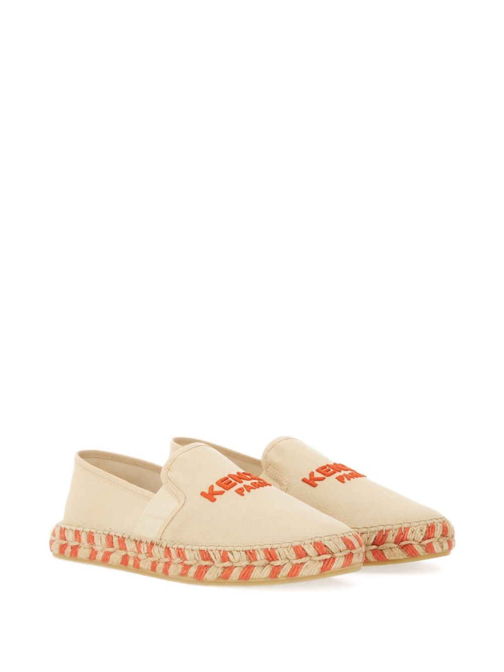 embroidered-logo espadrille flats - 2