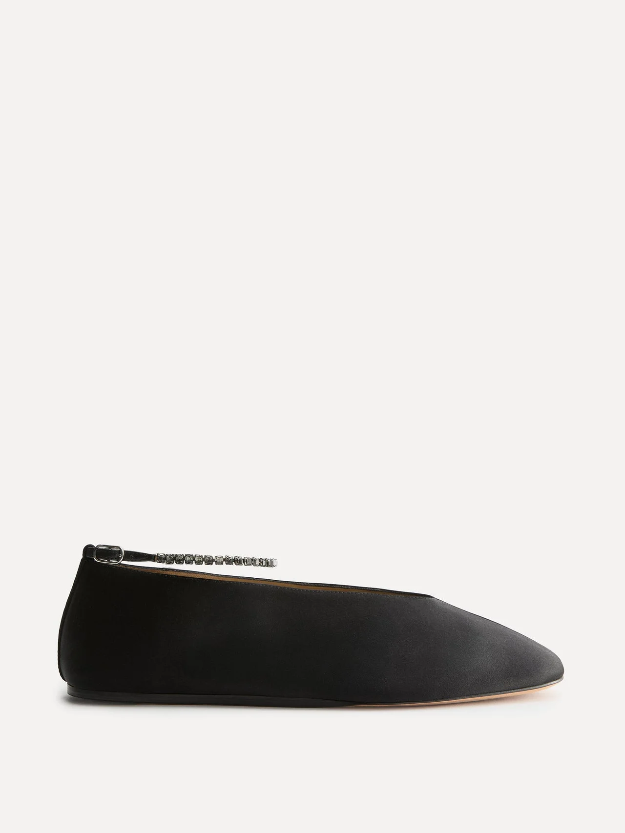 Olympia Slipper / Black Satin - 1