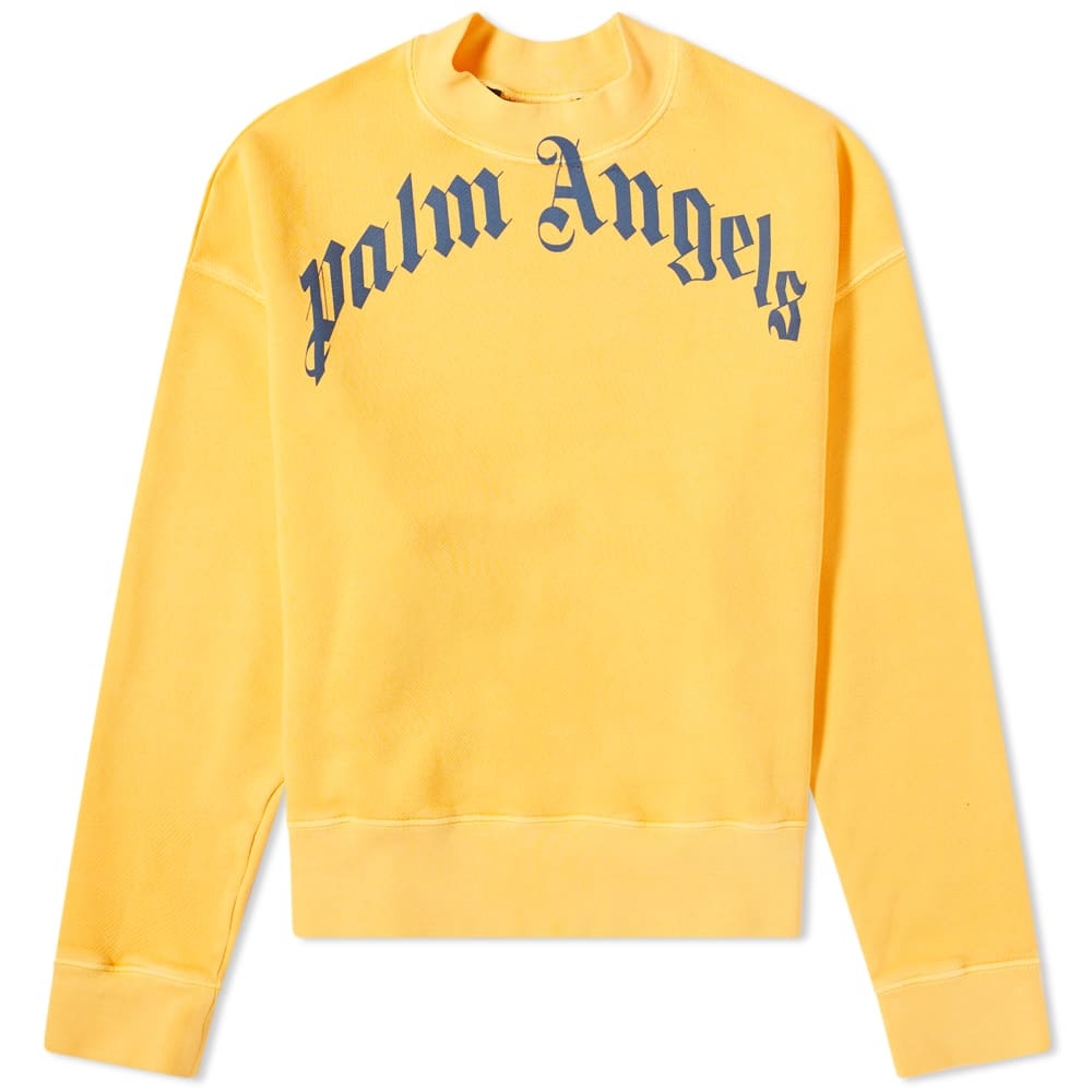 Palm Angels Vintage Wash Curved Crew Sweat - 1