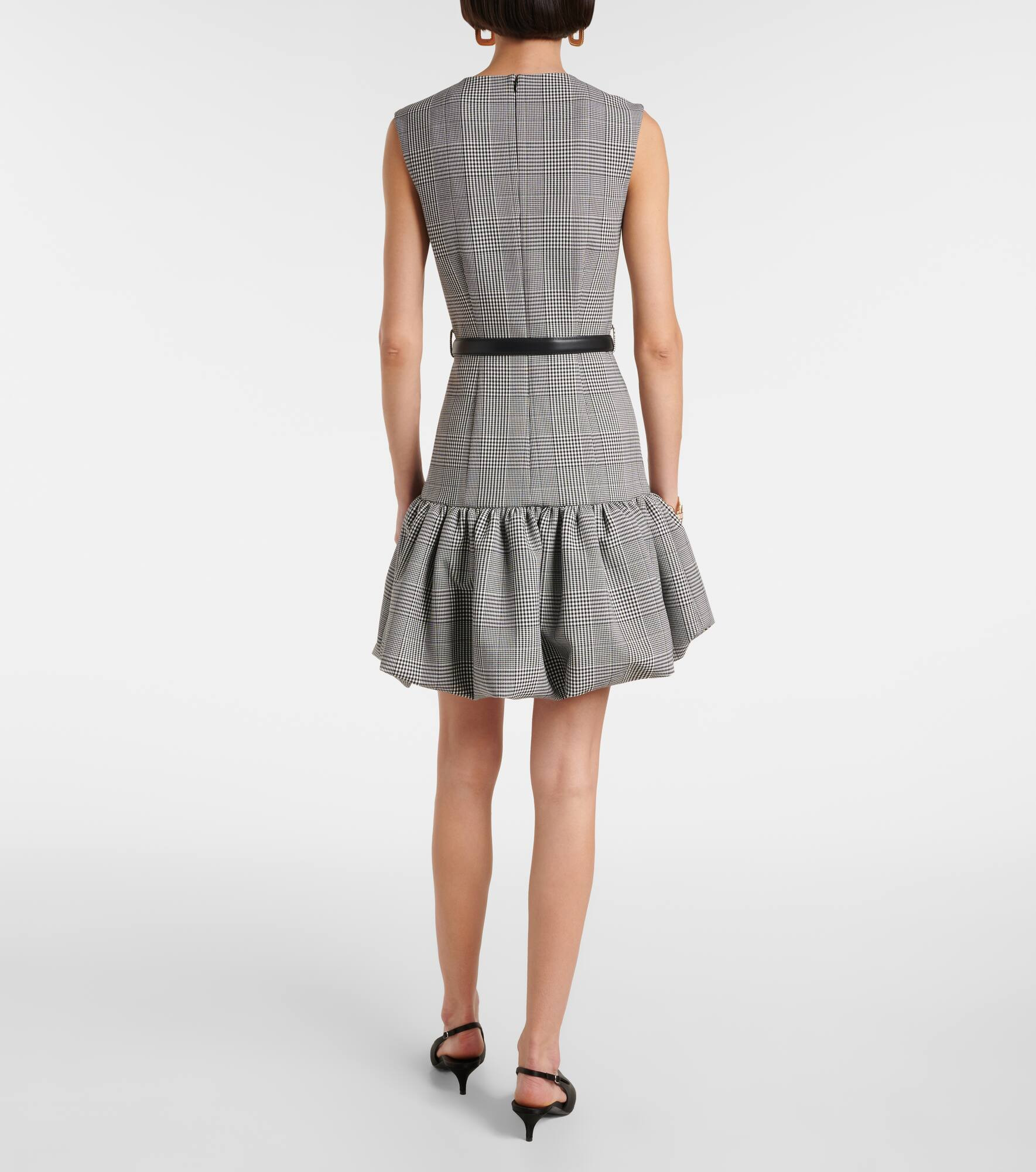 Belted Prince of Wales check minidress - 3