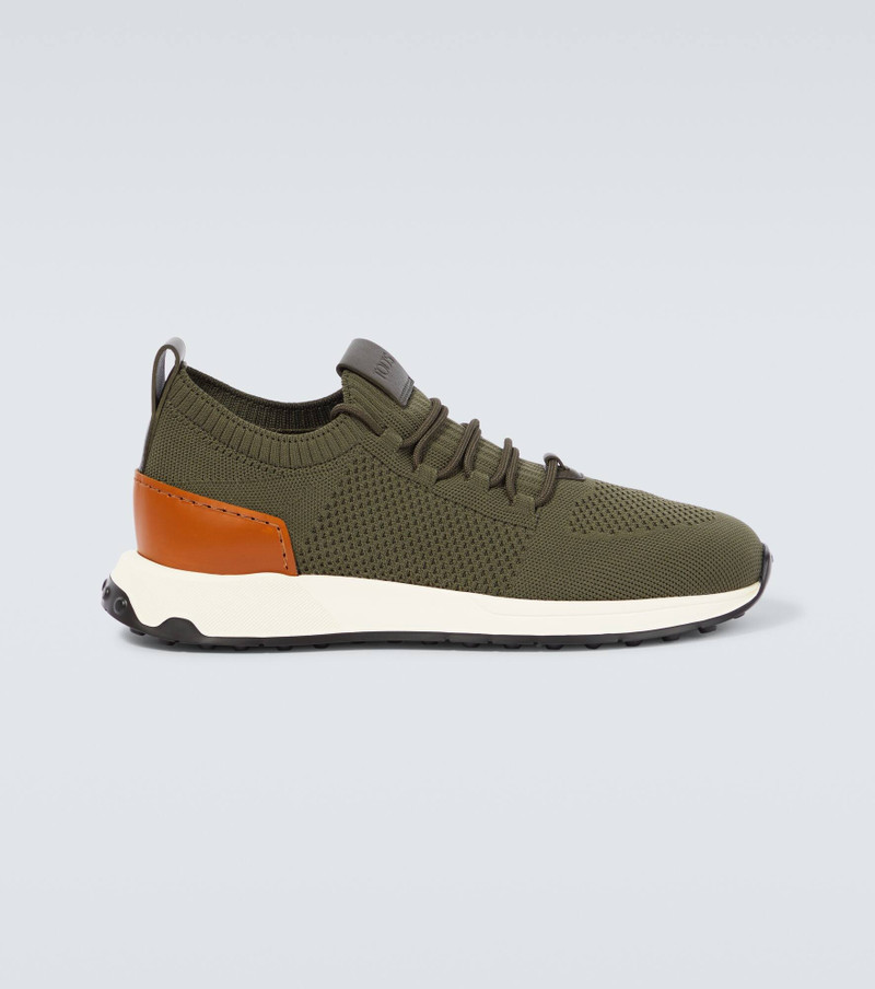 Leather-trimmed sneakers 1