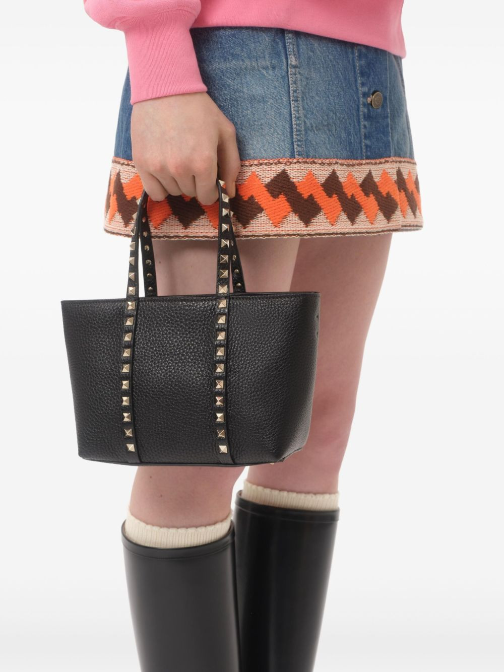 small Rockstud tote bag - 3
