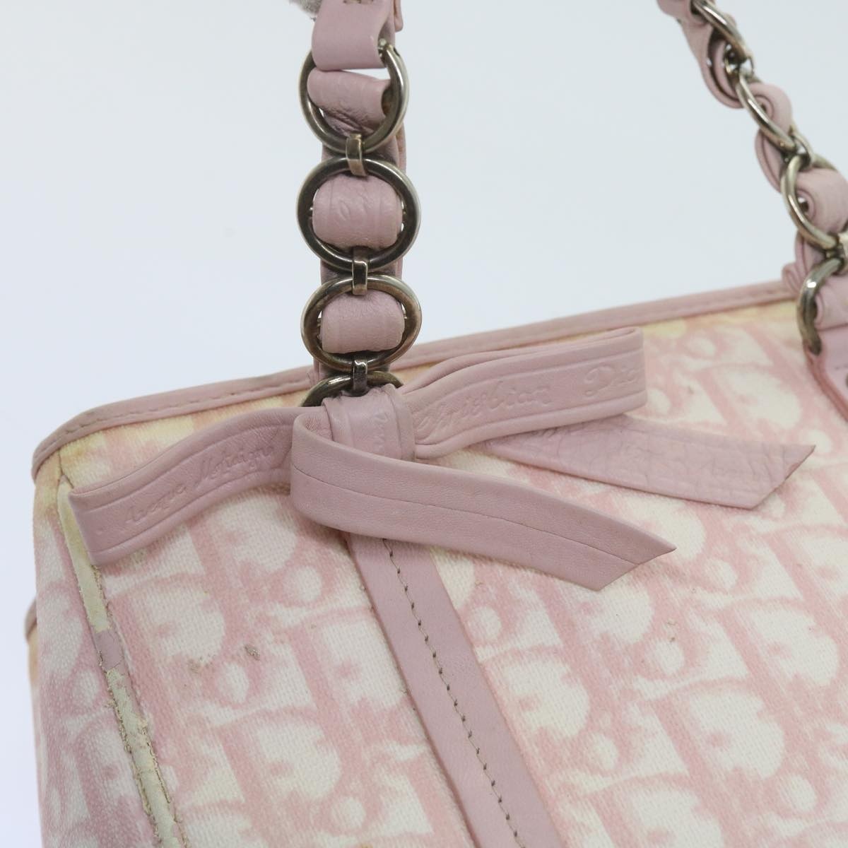 DIOR Trotter Romantic Hand Bag Leather Pink 09 Bo 09 Bo - 10