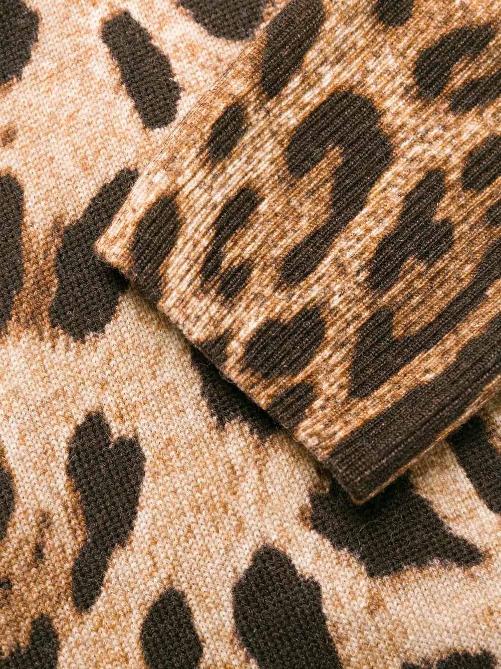 leopard print wrap jumper - 6