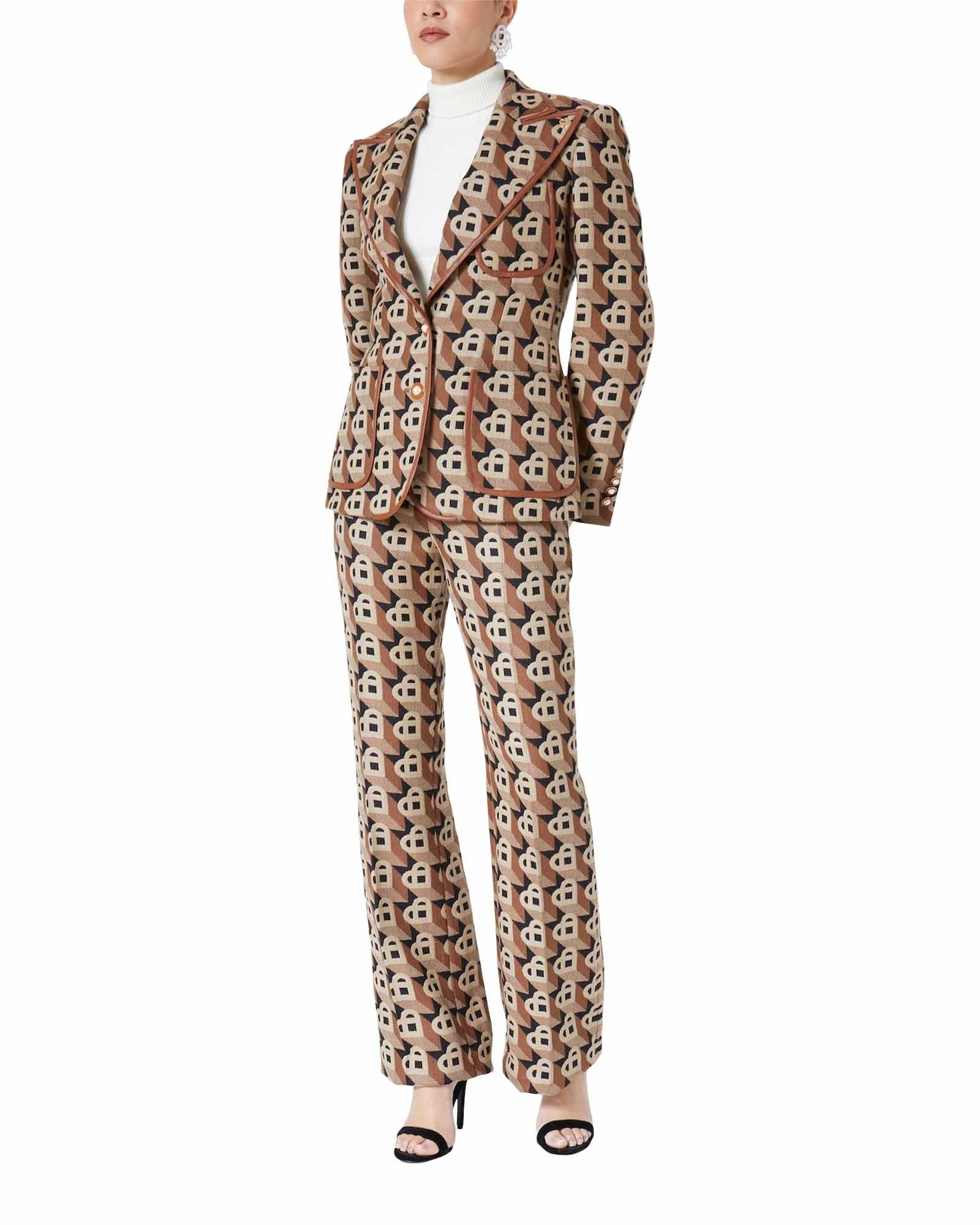 Heart Jacquard Trousers - 4