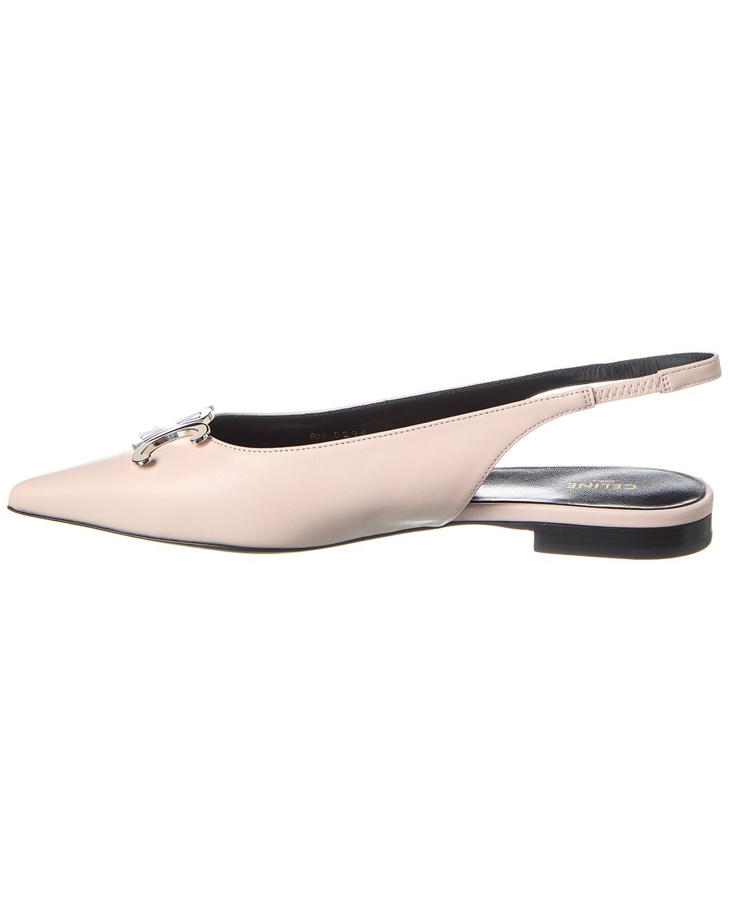 CELINE Alma Triomphe Leather Slingback Flat - 2