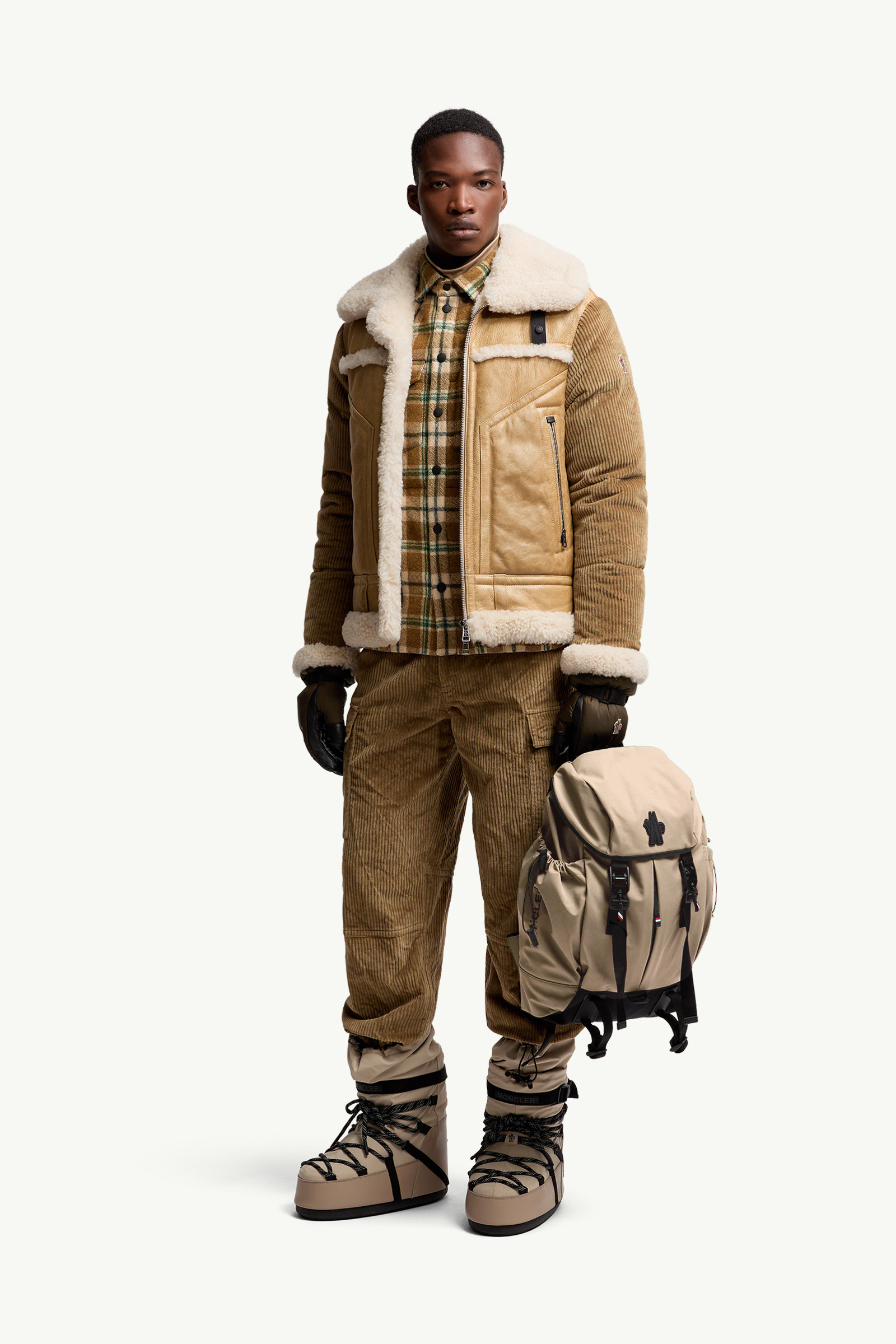 Argens Leather & Shearling Short Down Jacket - 2