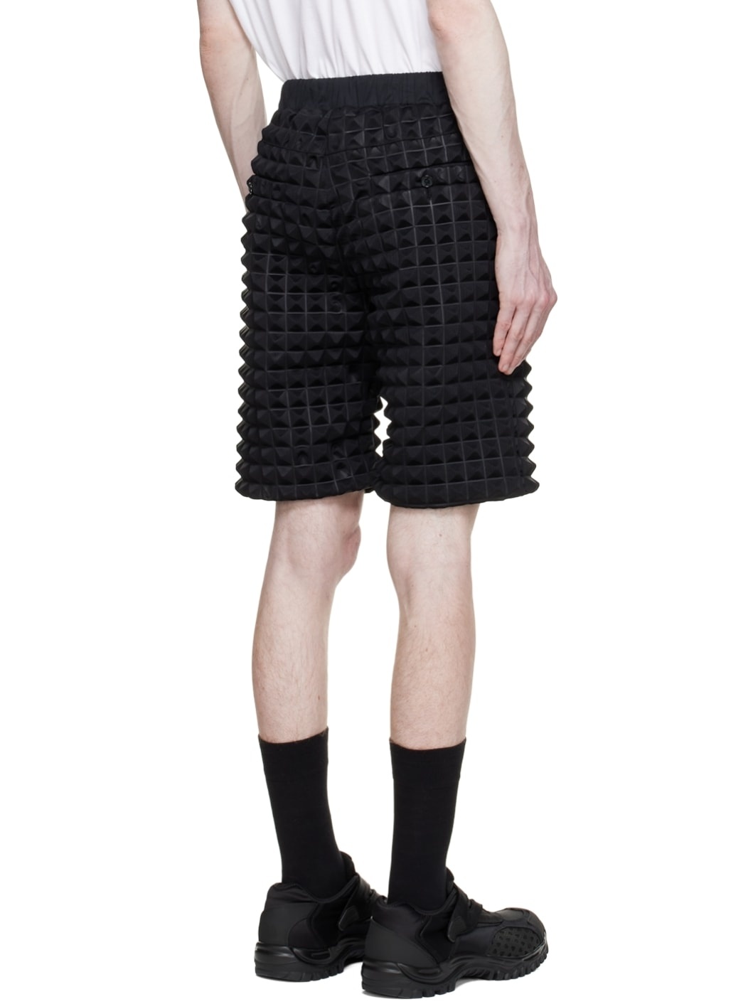 Black Polyester Shorts - 3