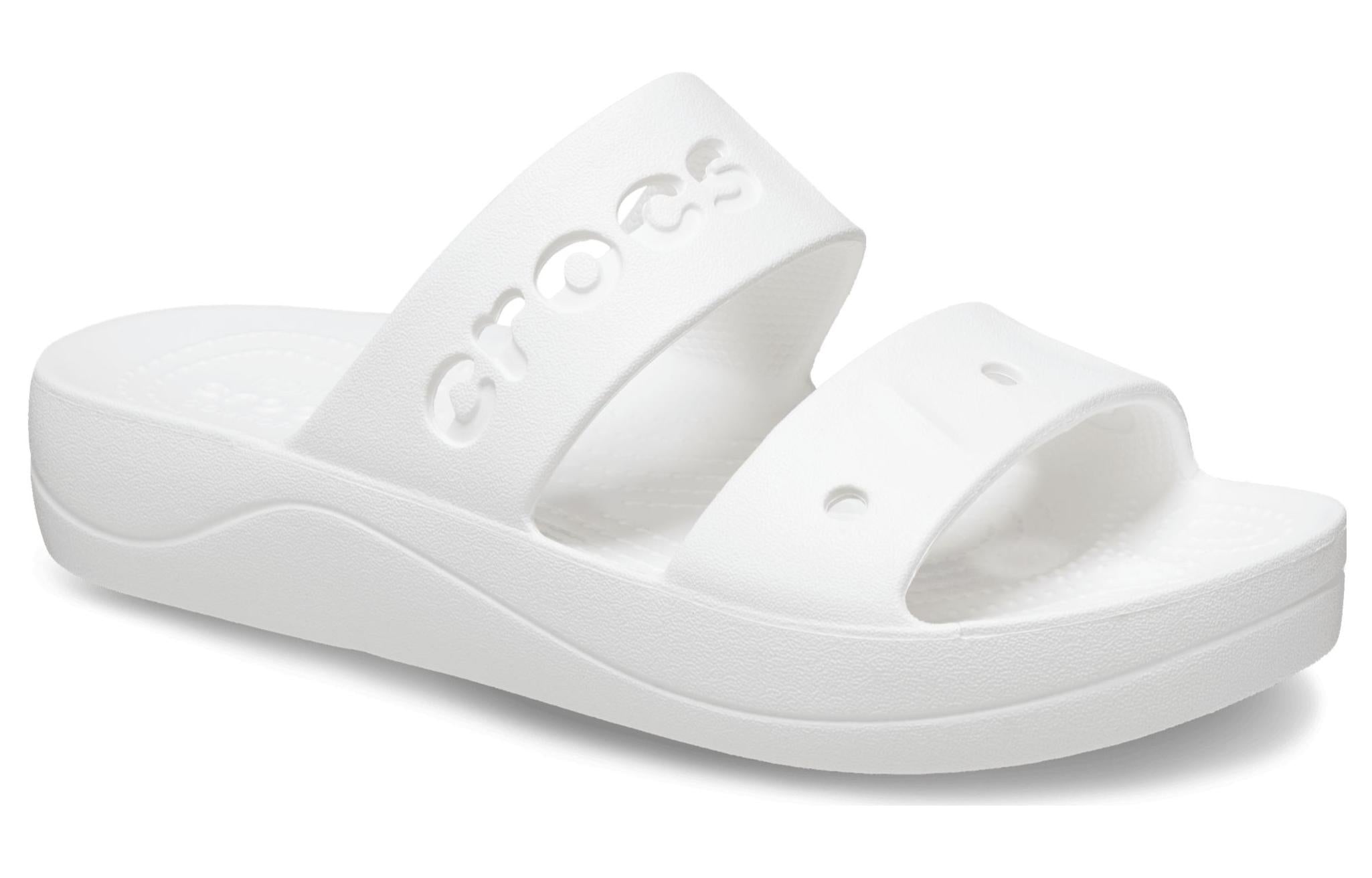 (WMNS) Crocs Baya Platform Sandals 'White' 208188-100 - 3
