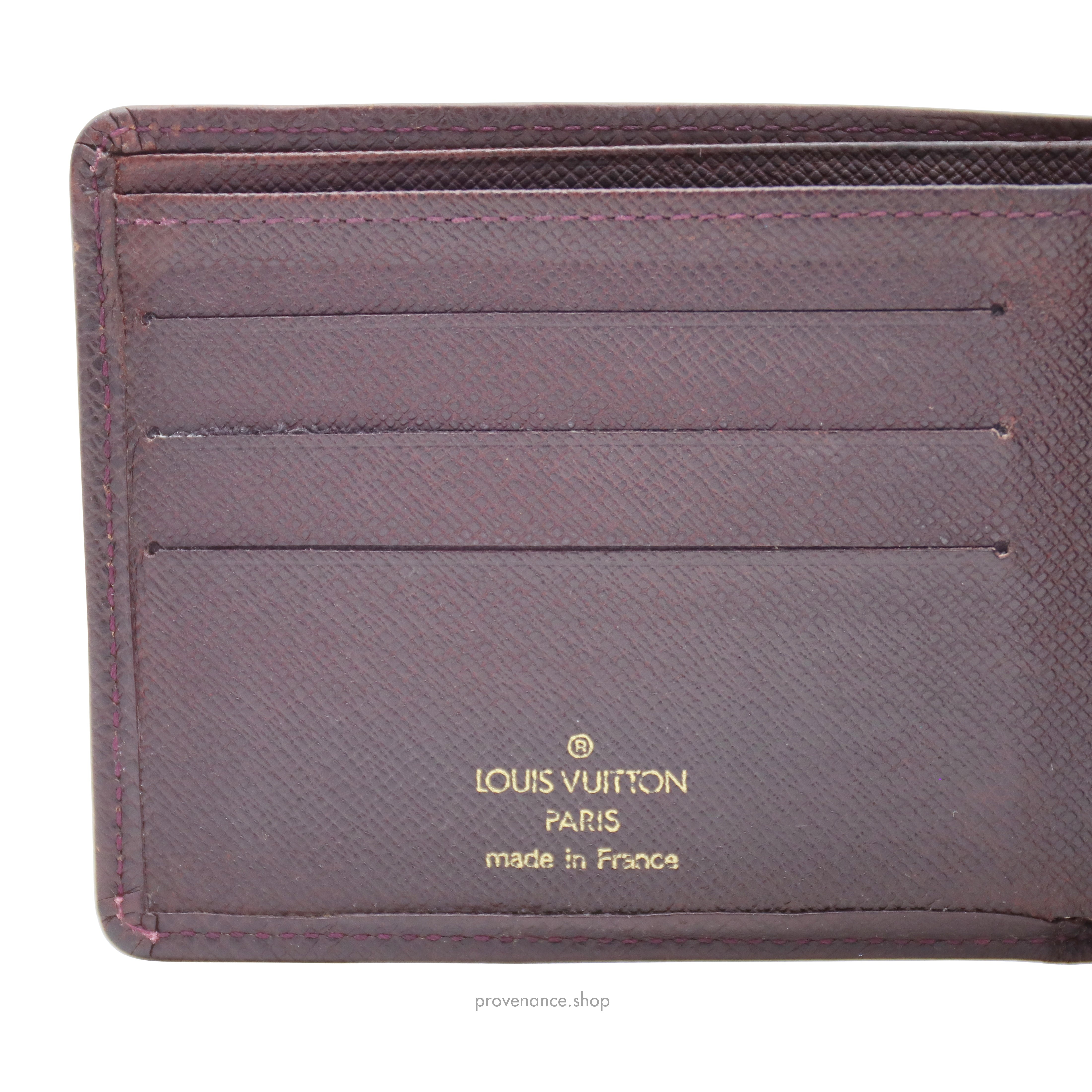 Louis Vuitton Slender Wallet - Taiga Acajou Leather - 9