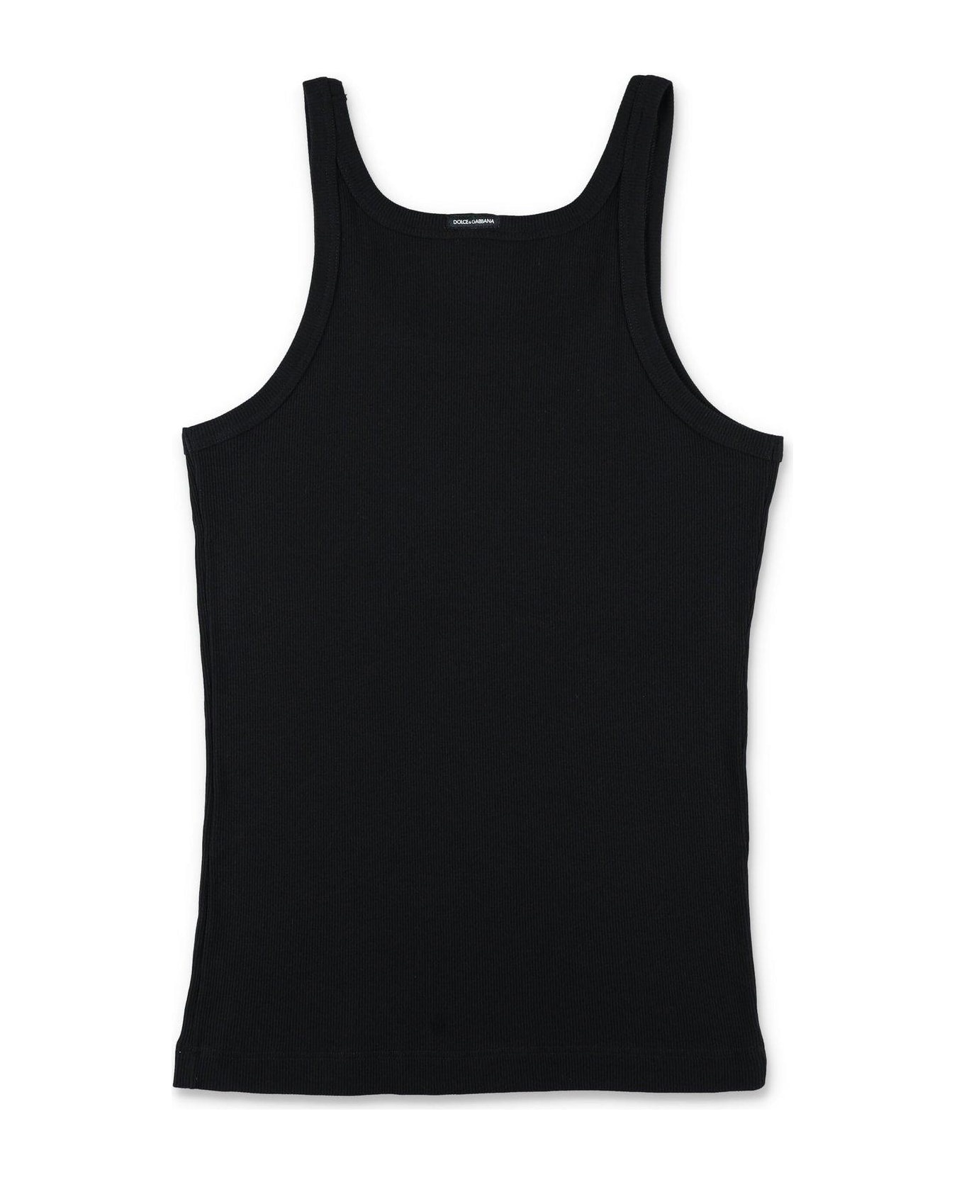 Logo Patch Scoop Neck Tank Top - 2