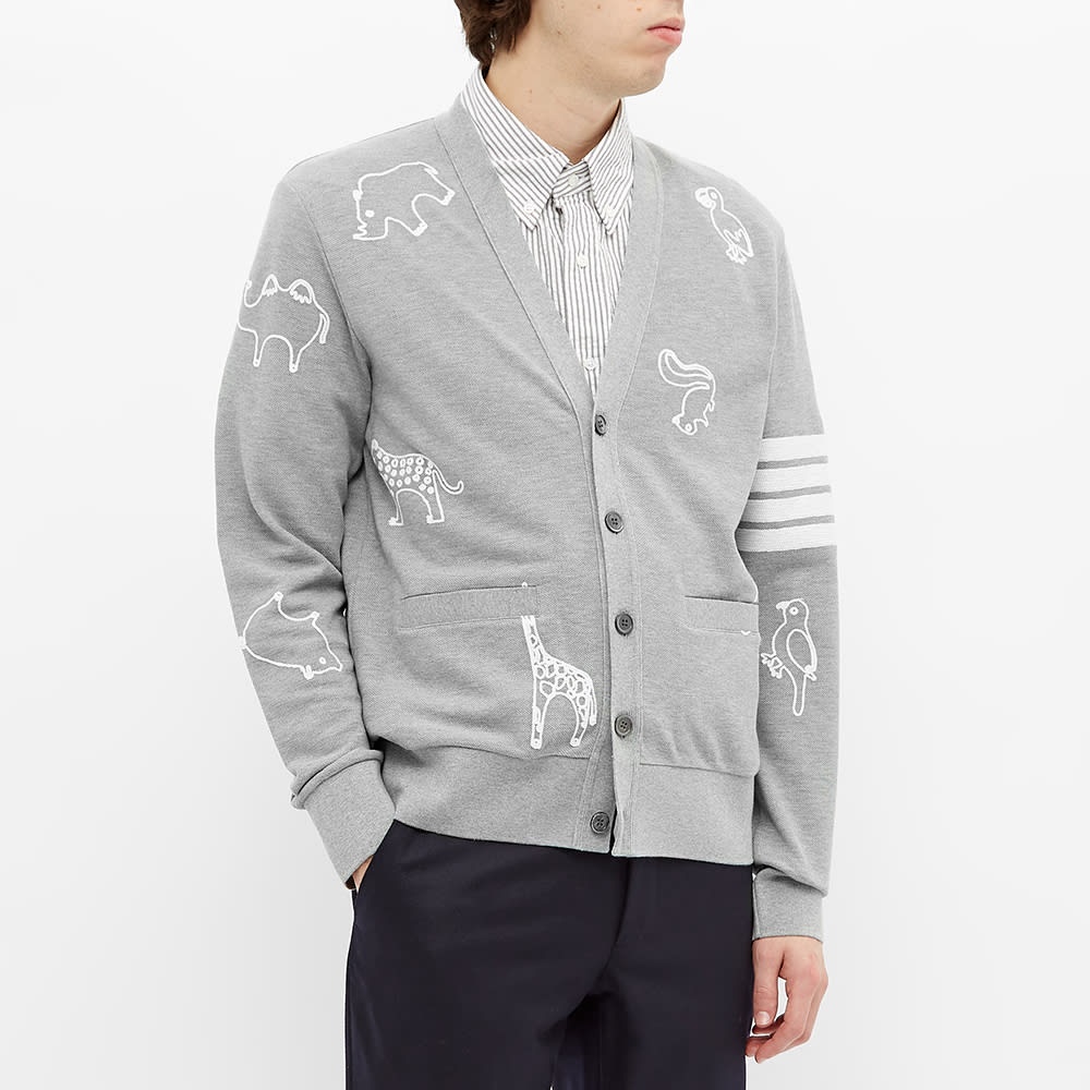 Thom Browne Chain Stitch Animal Cardigan - 4