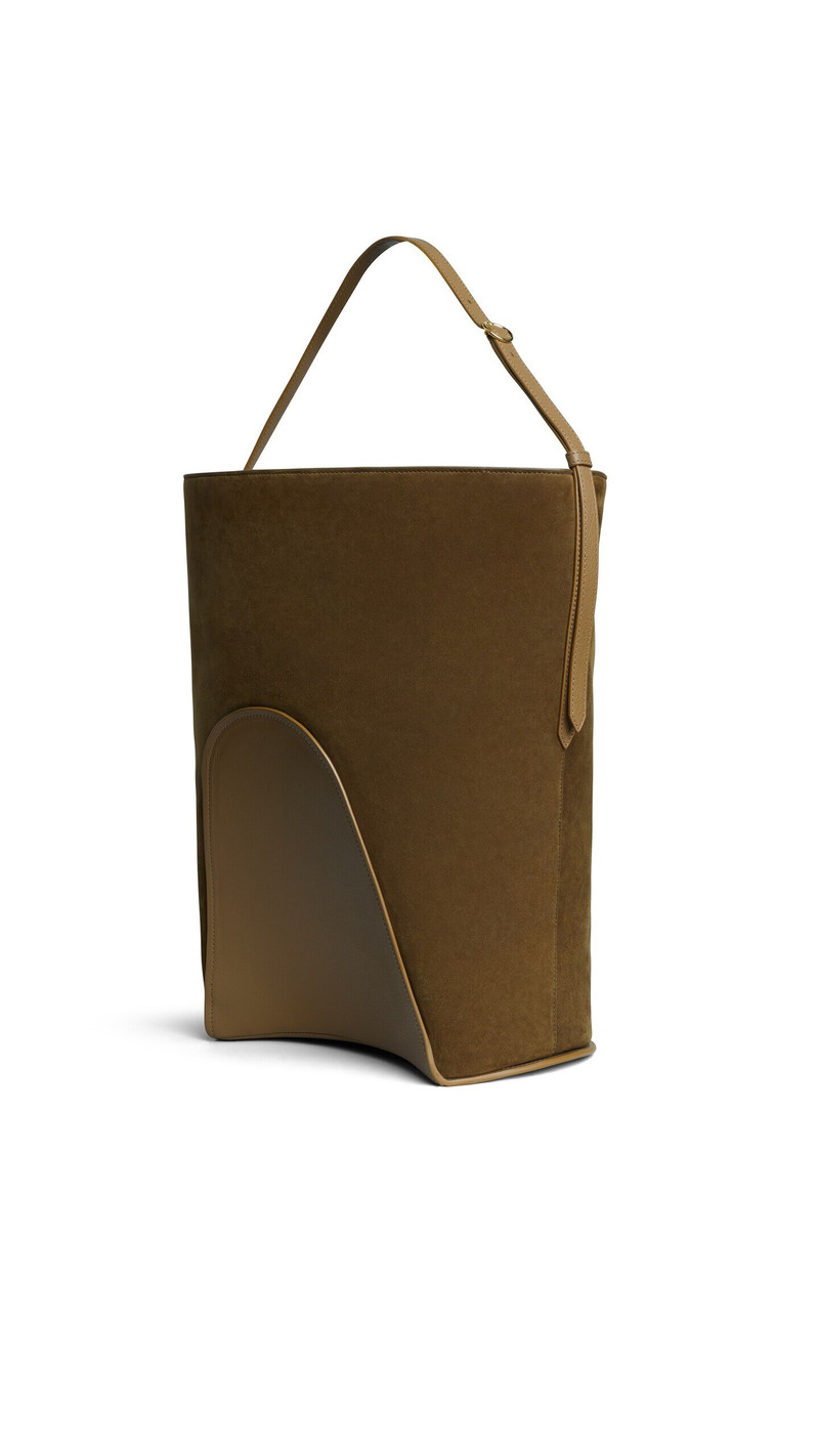 Alaïa HIP LARGE BUCKET BI-MATERIAL BAG IN LEATHER outlook