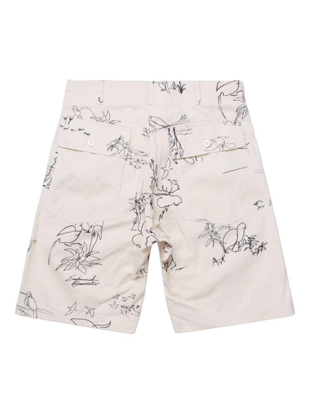 graphic-print cotton shorts - 2