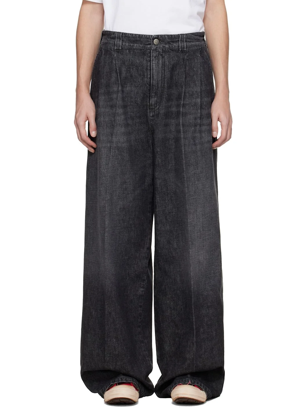 Black Pleated Jeans - 1