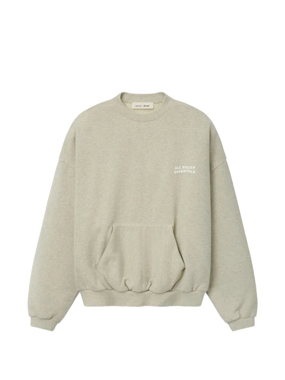 90s logo-print crew-neck sweater - 1