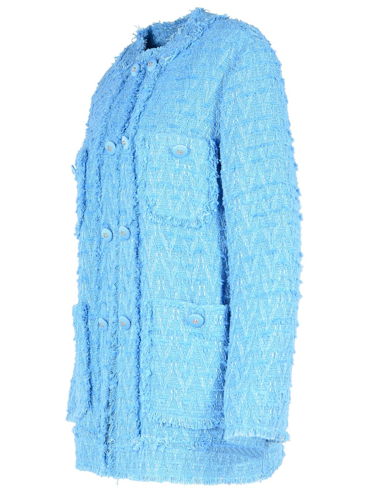 Dolce & Gabbana Light Blue Cotton Blend Jacket Women - 2