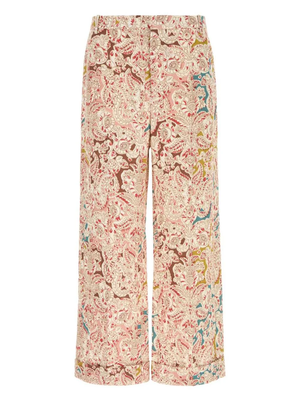 paisley-print hemp trousers - 1