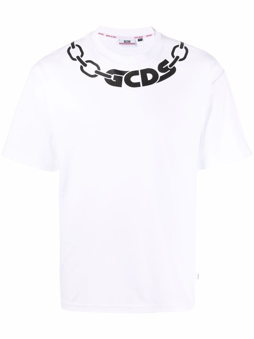 chain-link print T-shirt - 1