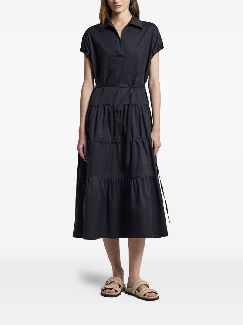 tiered belted midi dress 1