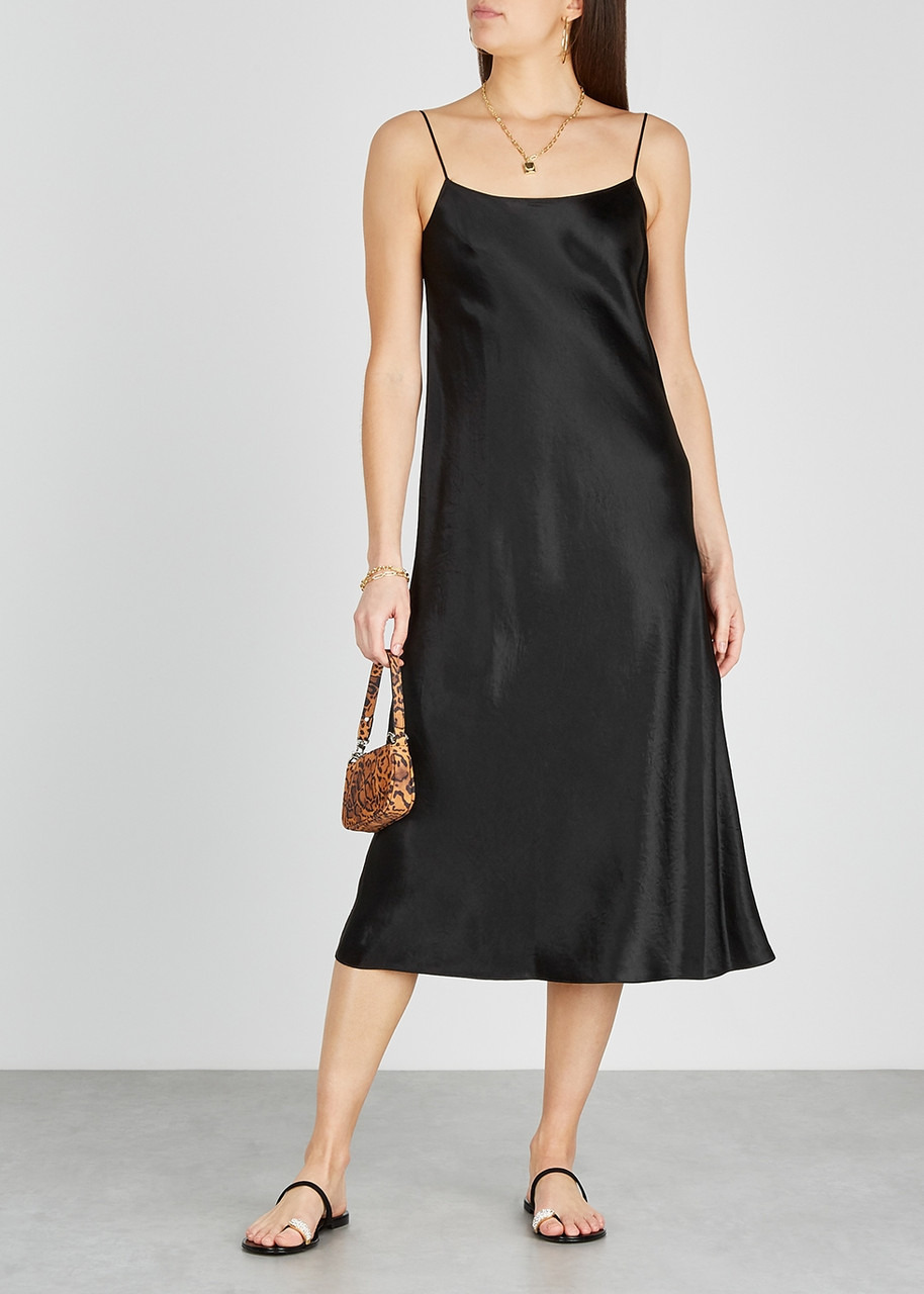 Hammered satin slip dress - 4