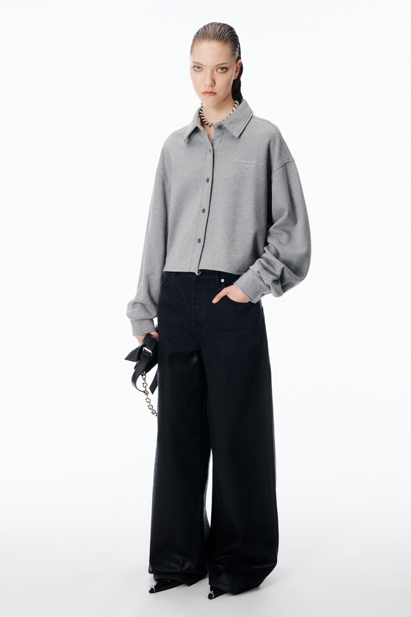 Alexander Wang Button Up Cropped Shirt outlook