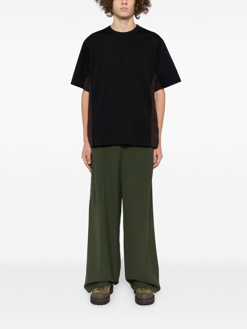 panelled T-shirt - 2