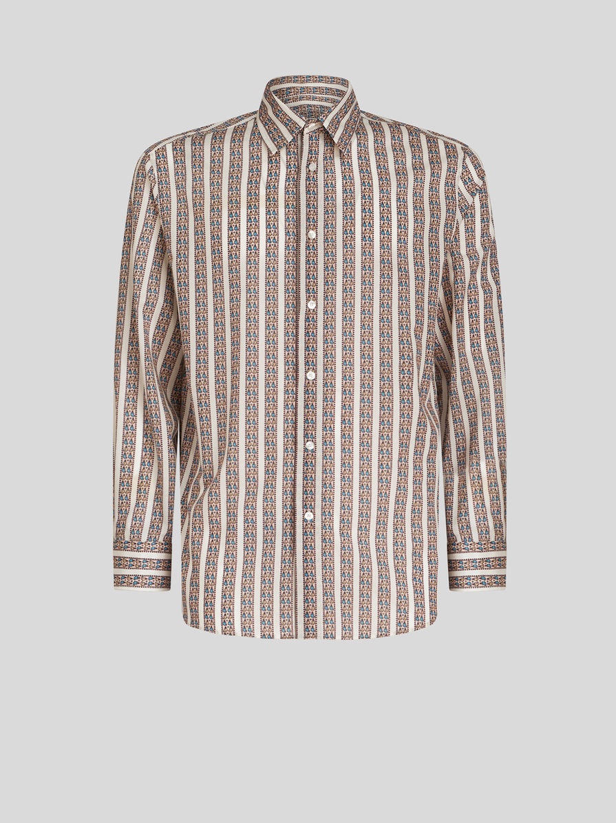 OVERSIZE SHIRT WITH TIE PRINT DESIGNS - 1